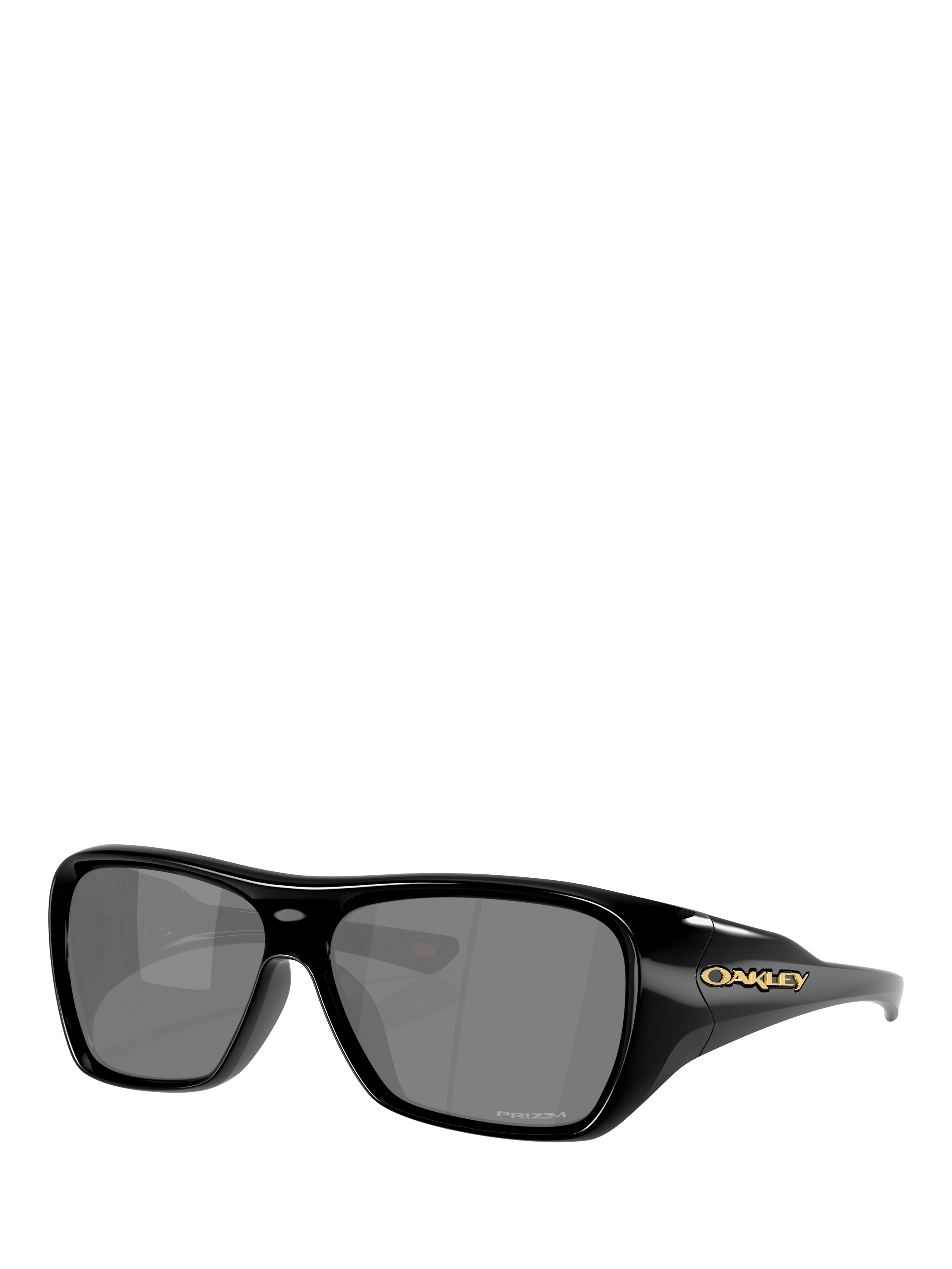 Product image 1 of 7, which shows Oakley OO949 Unisex Rectangular Sunglasses, Polished Black/Grey