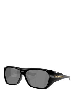 Oakley OO949 Unisex Rectangular Sunglasses, Polished Black/Grey, Polished Black/Grey