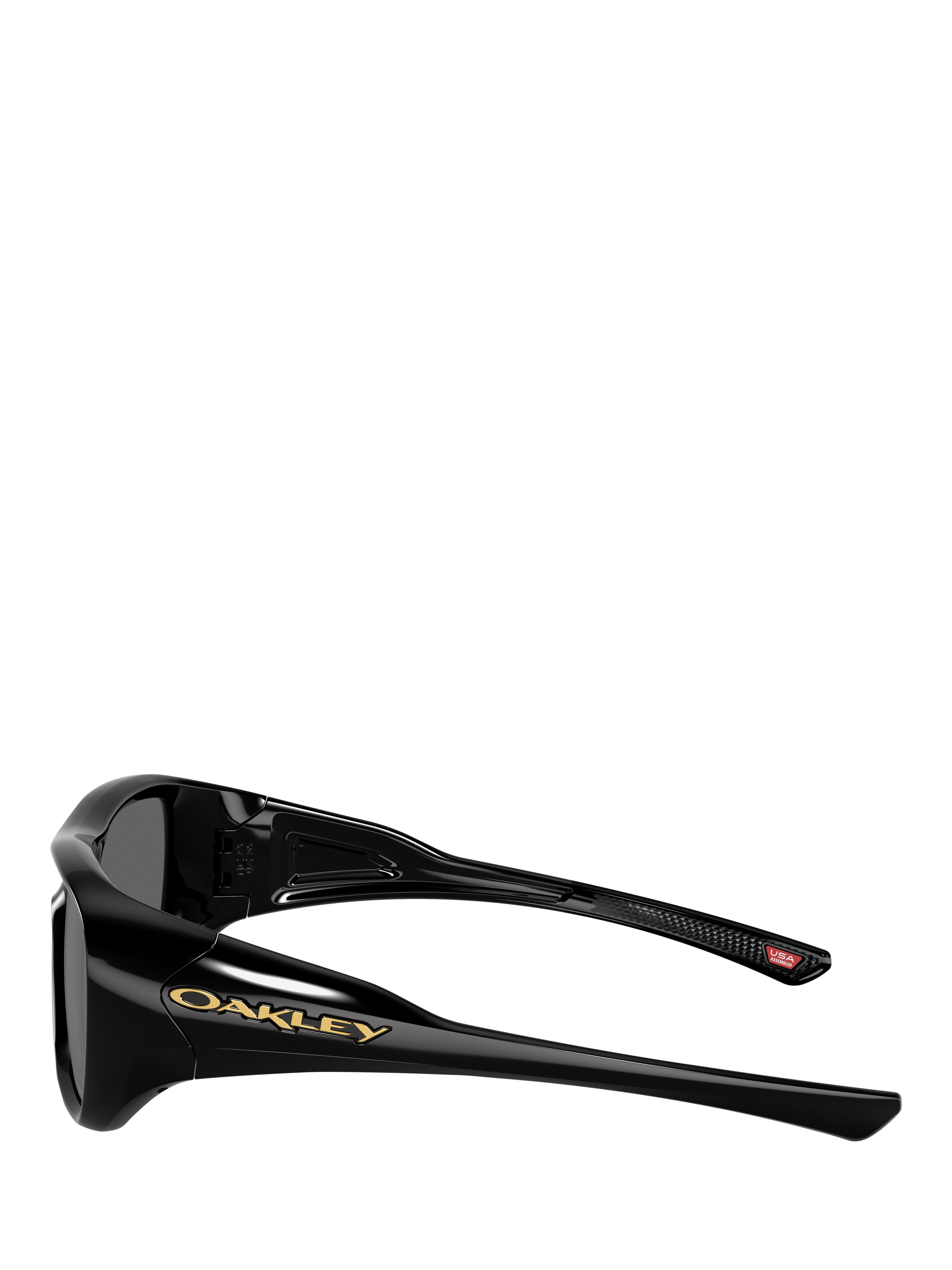 Product image 3 of 7, which shows Oakley OO949 Unisex Rectangular Sunglasses, Polished Black/Grey