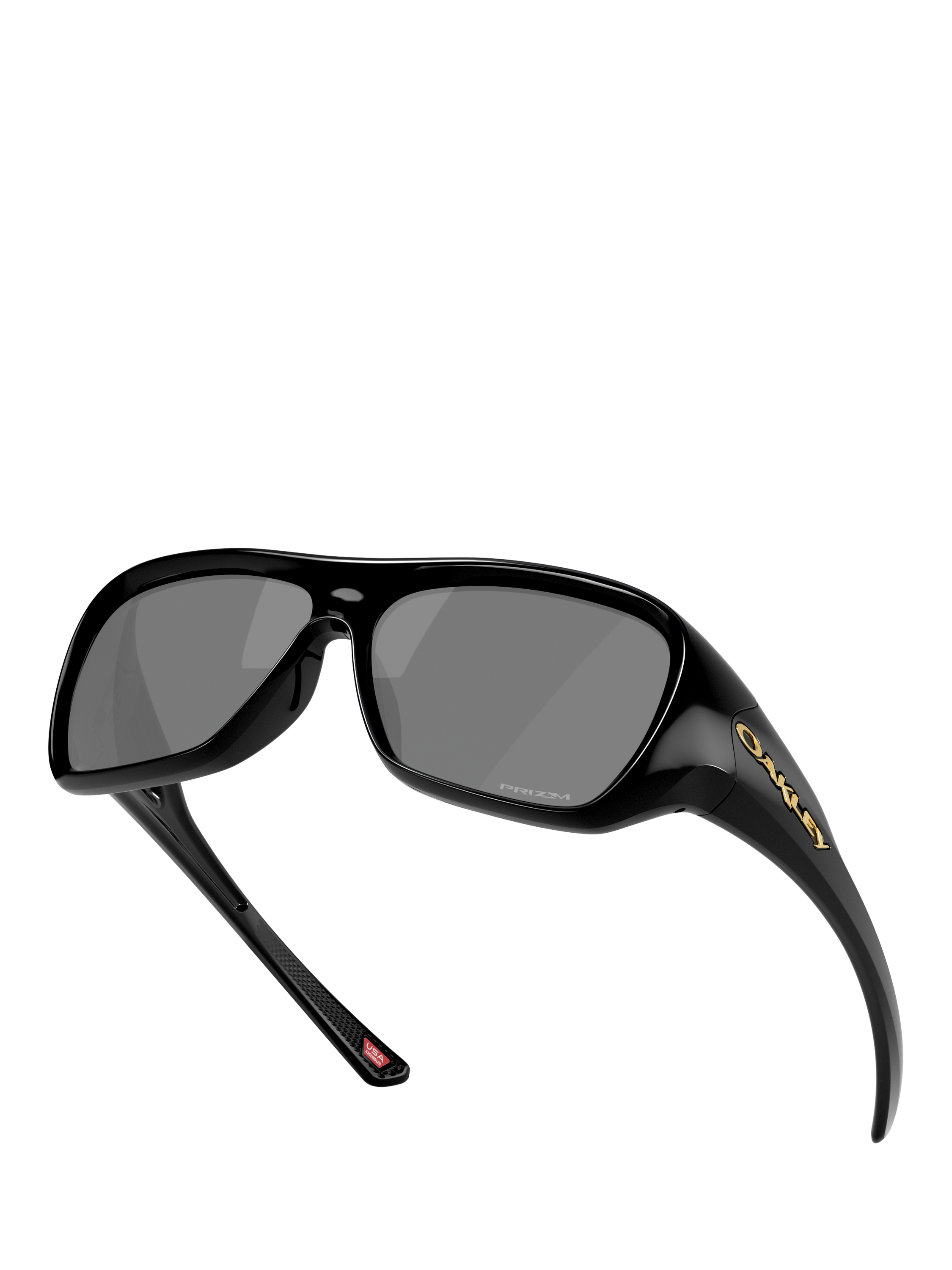 Product image 5 of 7, which shows Oakley OO949 Unisex Rectangular Sunglasses, Polished Black/Grey