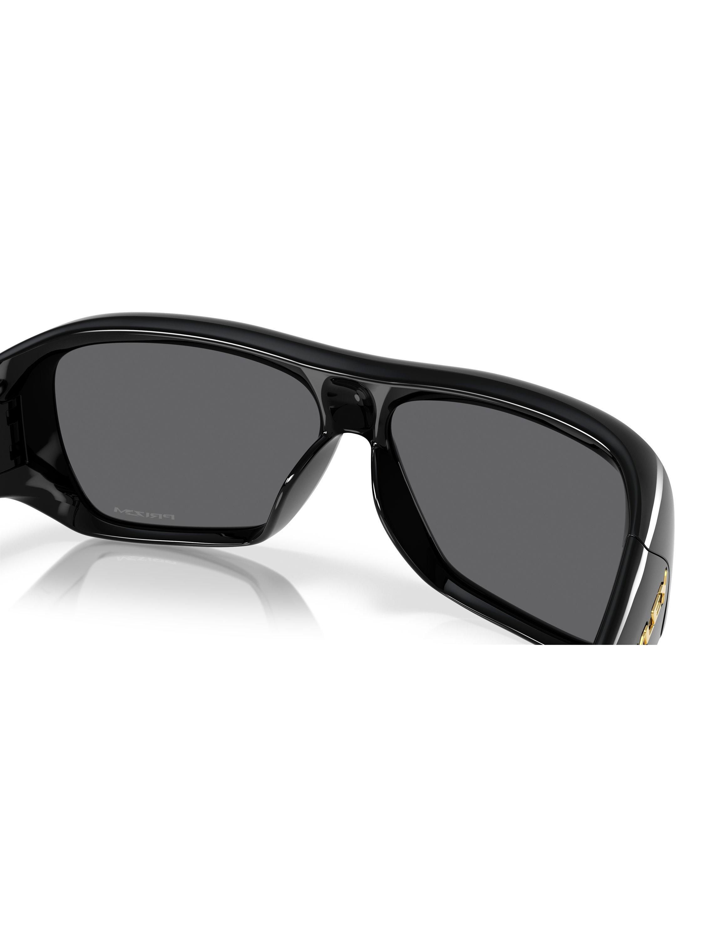 Product image 7 of 7, which shows Oakley OO949 Unisex Rectangular Sunglasses, Polished Black/Grey
