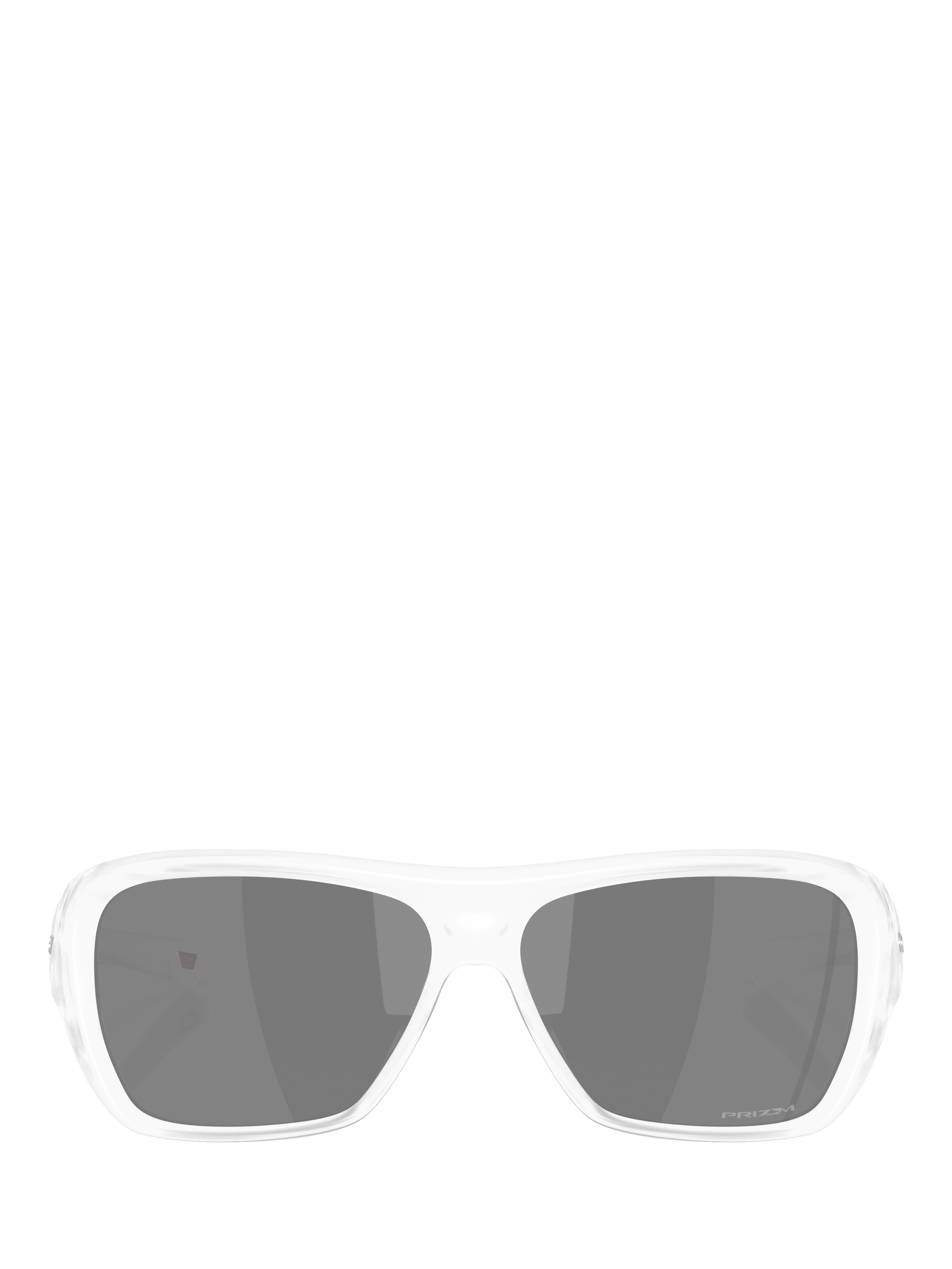 Product image 2 of 8, which shows Oakley OO9492 Unisex Rectangular Sunglasses, Matte Clear/Grey