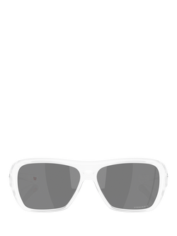 Oakley OO9492 Unisex Rectangular Sunglasses, Matte Clear/Grey - view 2, Matte Clear/Grey