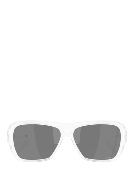 Oakley OO9492 Unisex Rectangular Sunglasses, Matte Clear/Grey - view 2, Matte Clear/Grey