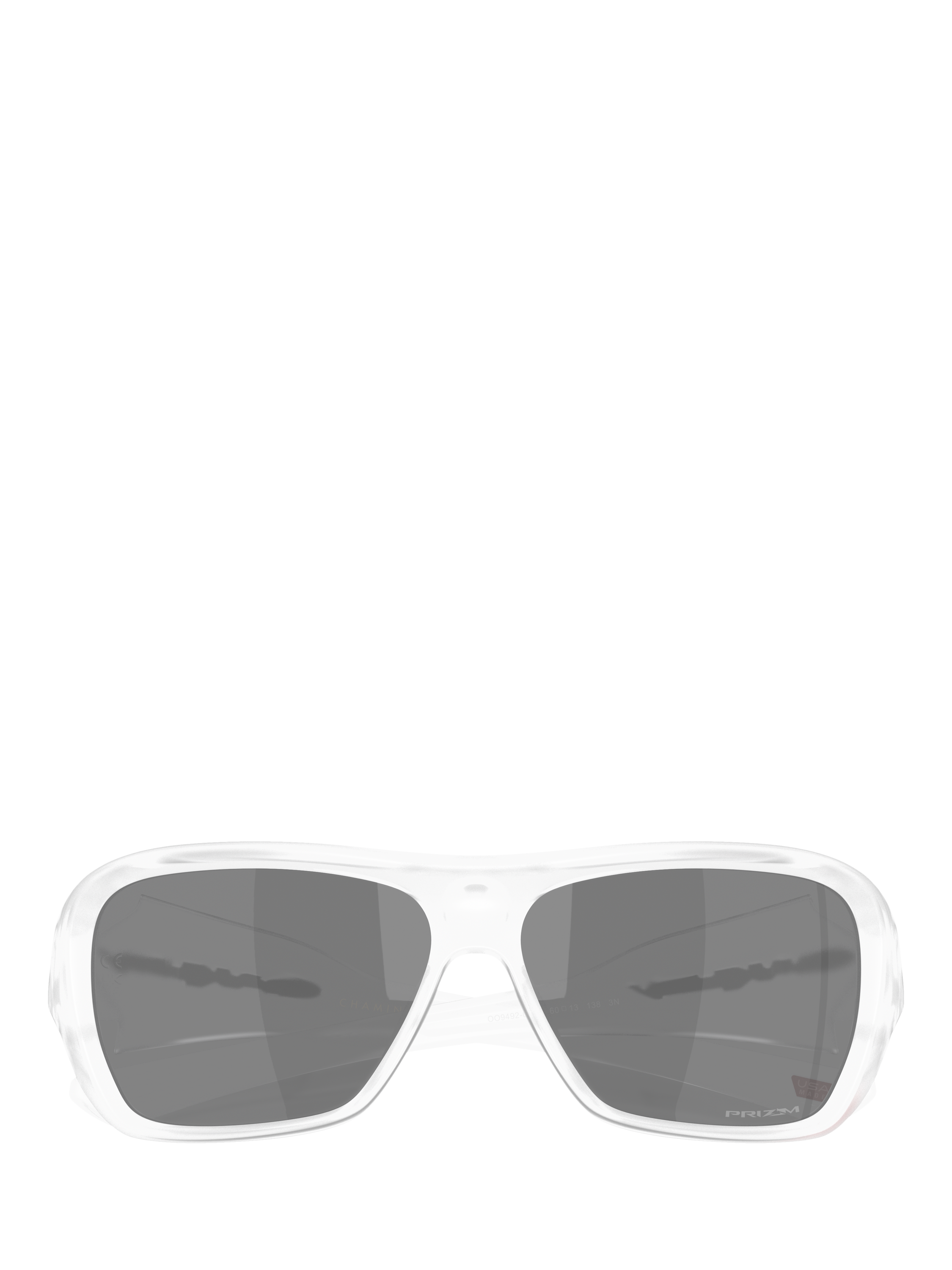 Product image 6 of 8, which shows Oakley OO9492 Unisex Rectangular Sunglasses, Matte Clear/Grey