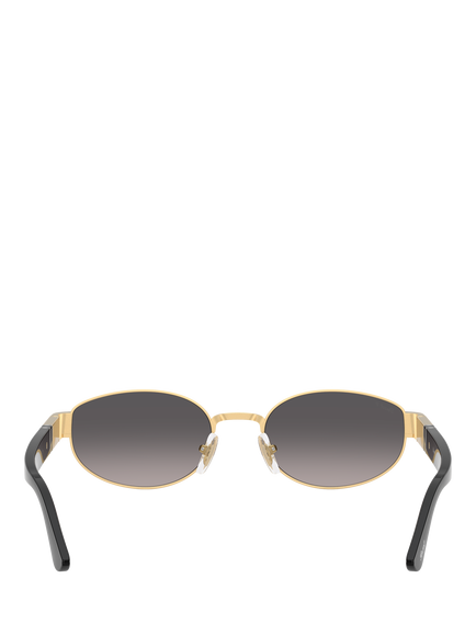 Persol PO1024 Unisex Oval Sunglasses, Gold - view 2, Gold