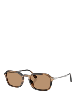 Persol PO3381 Unisex Phantos Sunglasses, Black/Brown, Black/Brown