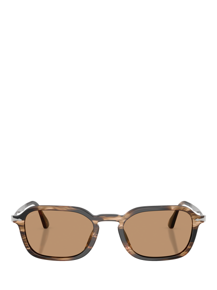 Persol PO3381 Unisex Phantos Sunglasses, Black/Brown - view 2, Black/Brown