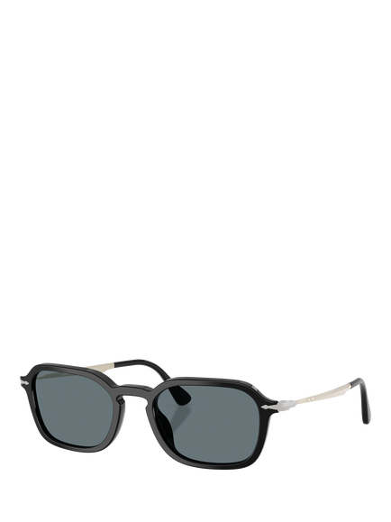 Persol PO3381 Unisex Phantos Sunglasses, Black/Blue, Black/Blue