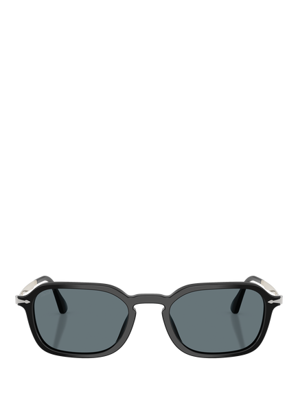 Persol PO3381 Unisex Phantos Sunglasses, Black/Blue - view 2, Black/Blue