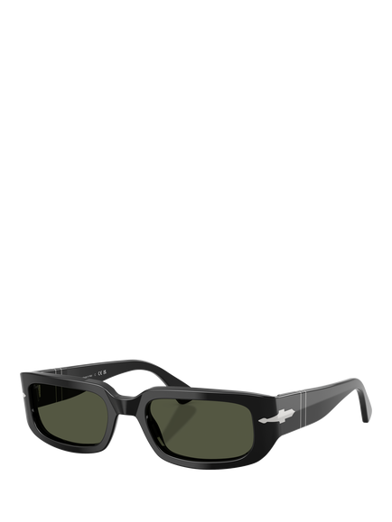 Persol PO3385 Unisex Pillow Sunglasses, Black/Green, Black/Green
