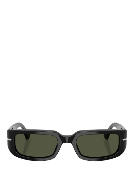 Persol PO3385 Unisex Pillow Sunglasses, Black/Green - view 2, Black/Green