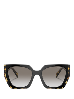 Prada PR 15WS Women's Cat's Eye Sunglasses, Black Tortoise/Grey Gradient - view 2, Black Tortoise/Grey Gradient