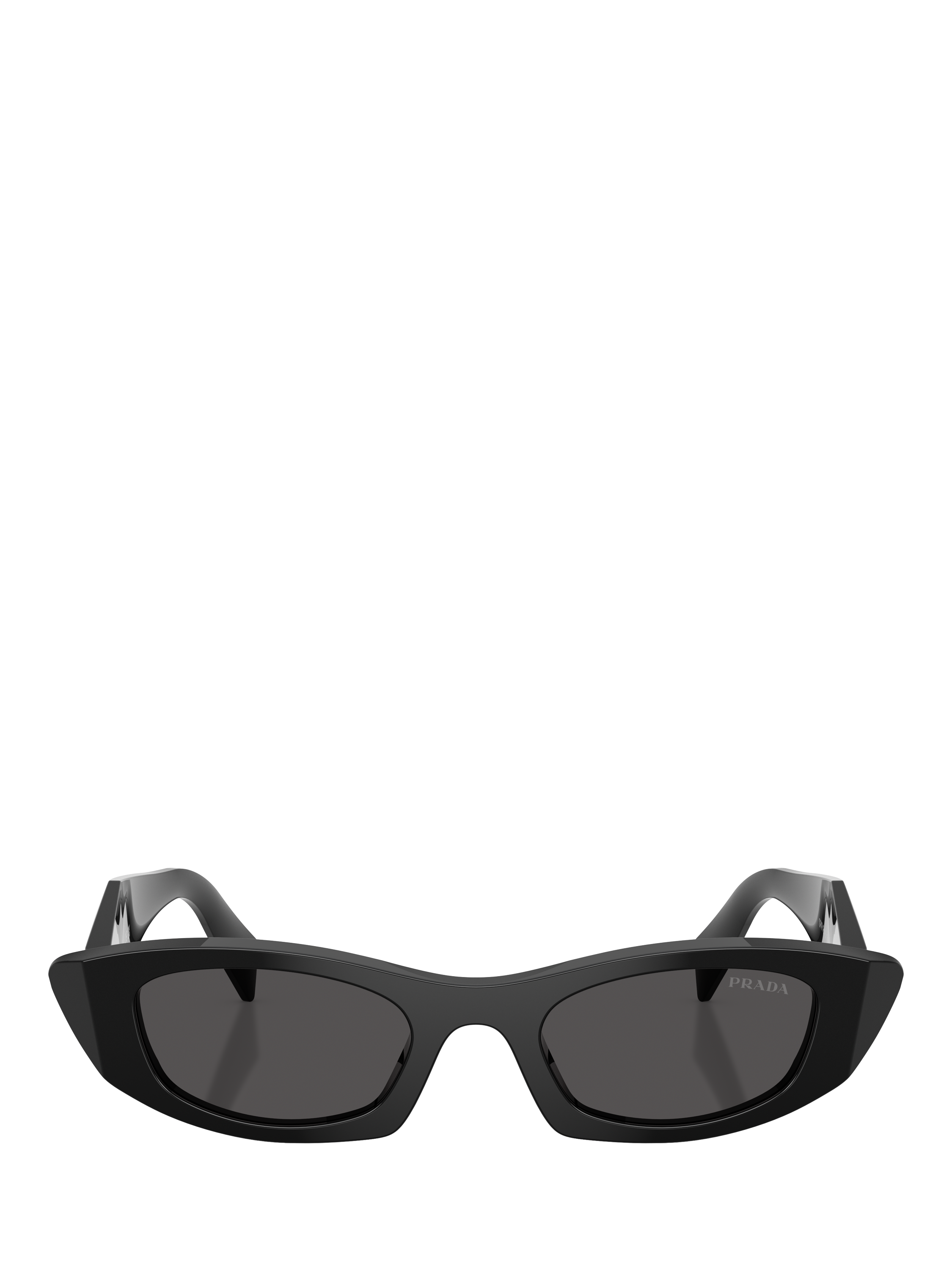 Product image 2 of 4, which shows Prada PR B16S Women's Oval Sunglasses, Black/Grey