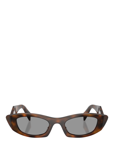 Prada PR B16S Women's Oval Sunglasses, Juniper Tortoise/Grey - view 2, Juniper Tortoise/Grey