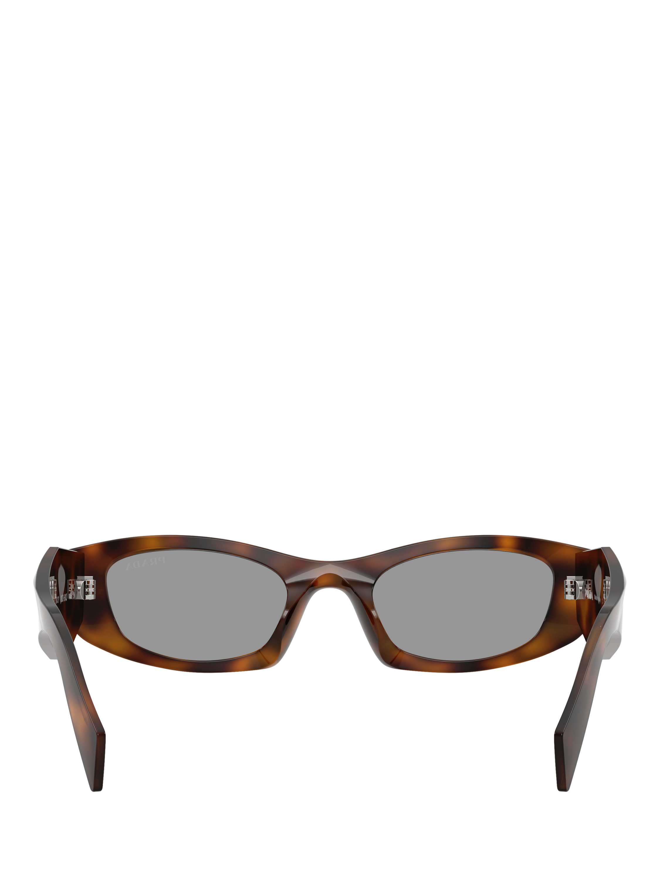 Product image 4 of 5, which shows Prada PR B16S Women's Oval Sunglasses, Juniper Tortoise/Grey