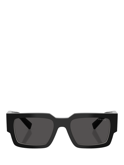 Prada PR B17S Men's Rectangular Sunglasses - view 2, Black/Grey