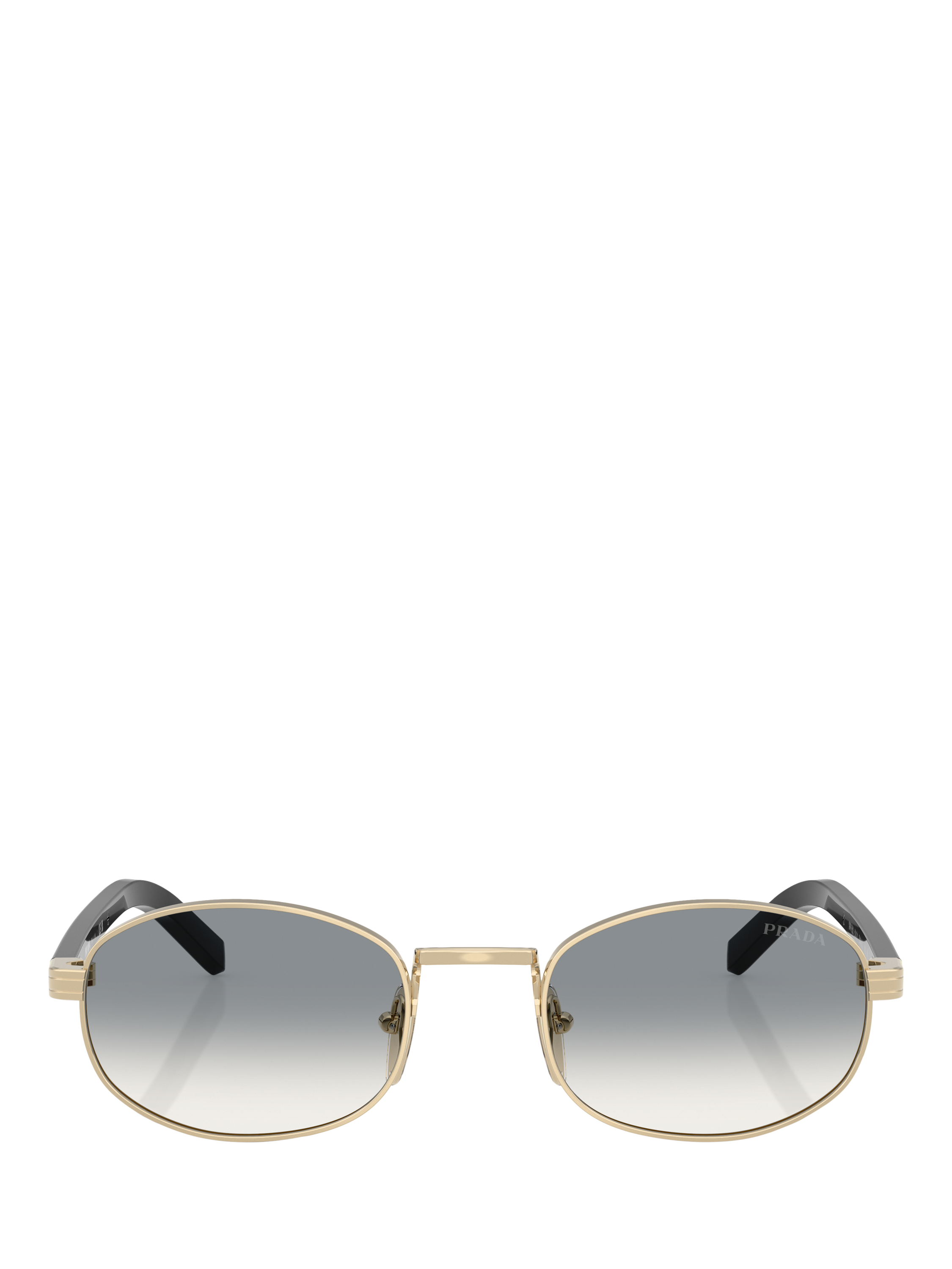 Product image 2 of 5, which shows Prada PR B53S Women's Oval Sunglasses, Pale Gold/Grey Gradient