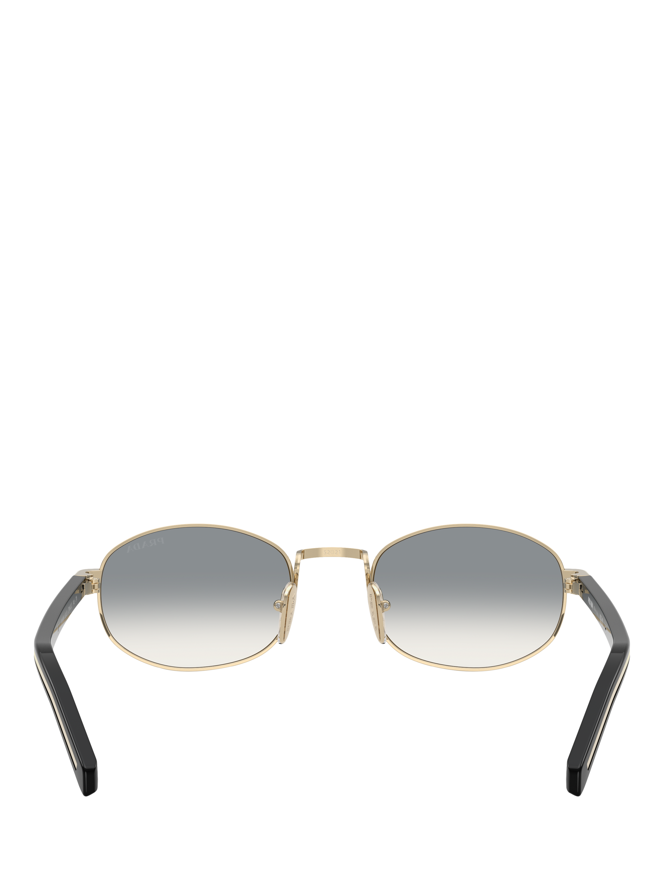 Product image 4 of 5, which shows Prada PR B53S Women's Oval Sunglasses, Pale Gold/Grey Gradient