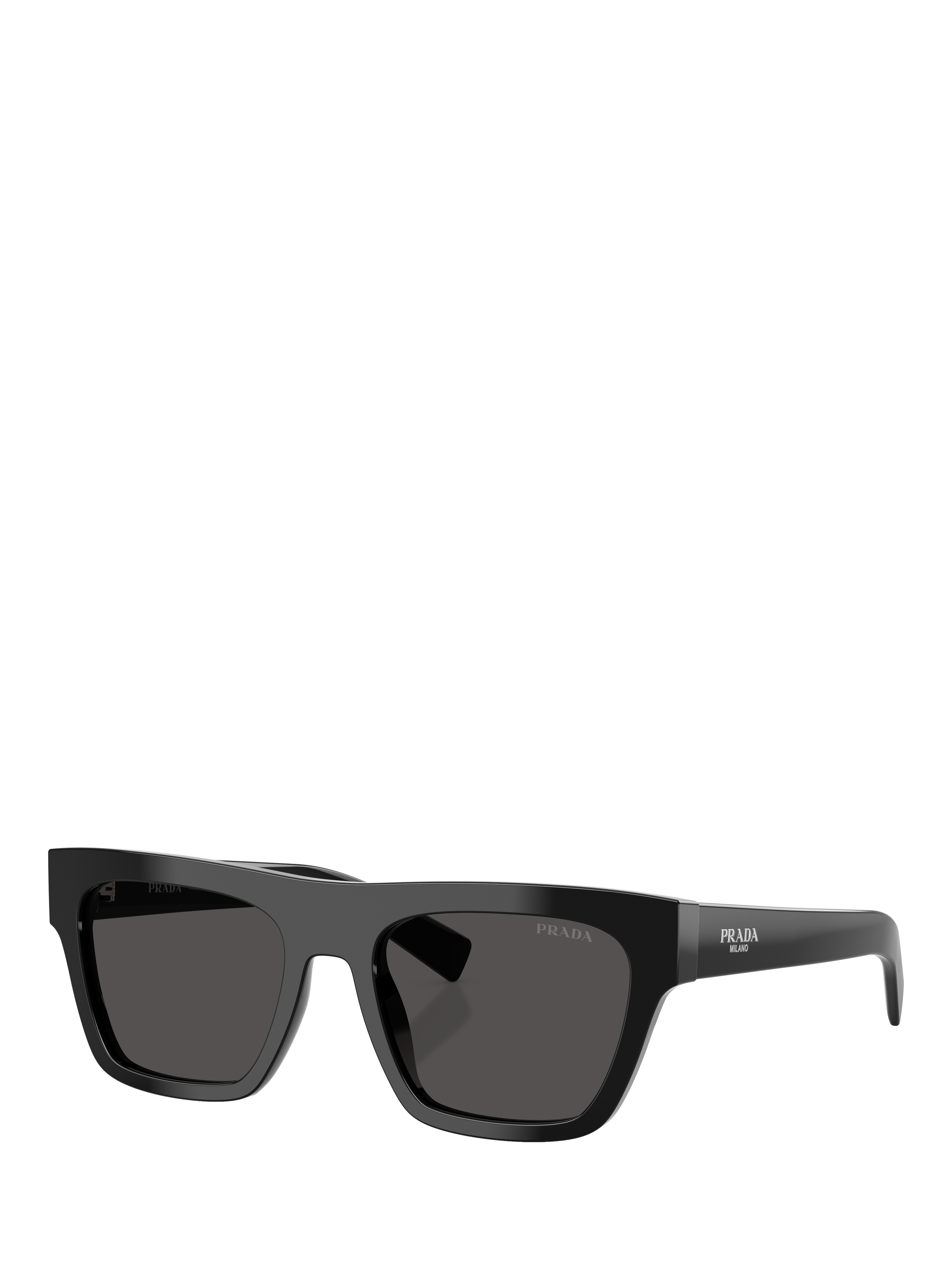 Product image 1 of 5, which shows Prada PR C03S Men's D-Frame Sunglasses, Black/Grey