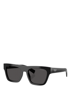 Prada PR C03S Men's D-Frame Sunglasses, Black/Grey