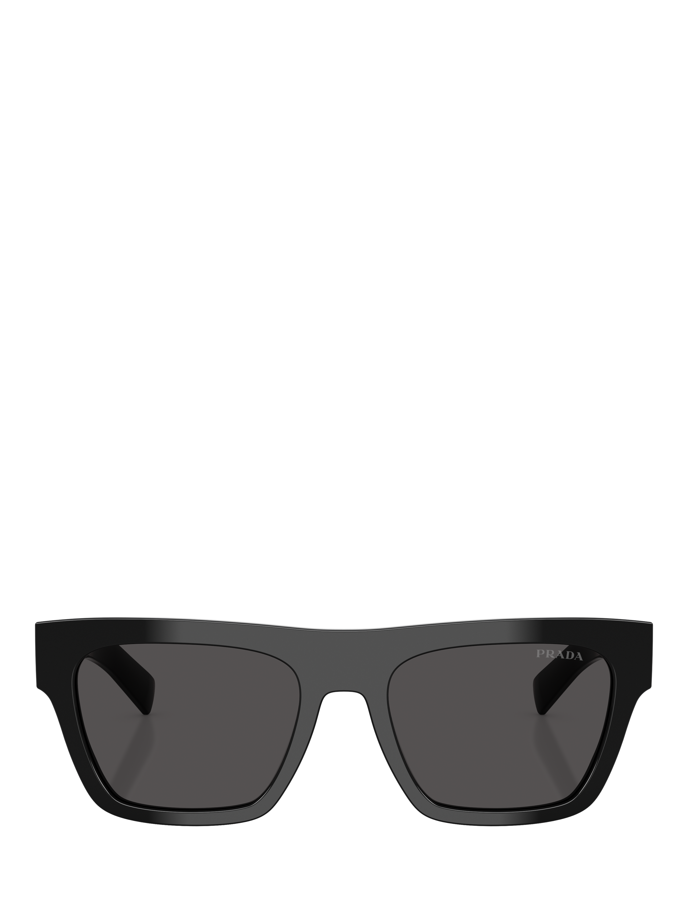 Product image 2 of 5, which shows Prada PR C03S Men's D-Frame Sunglasses, Black/Grey