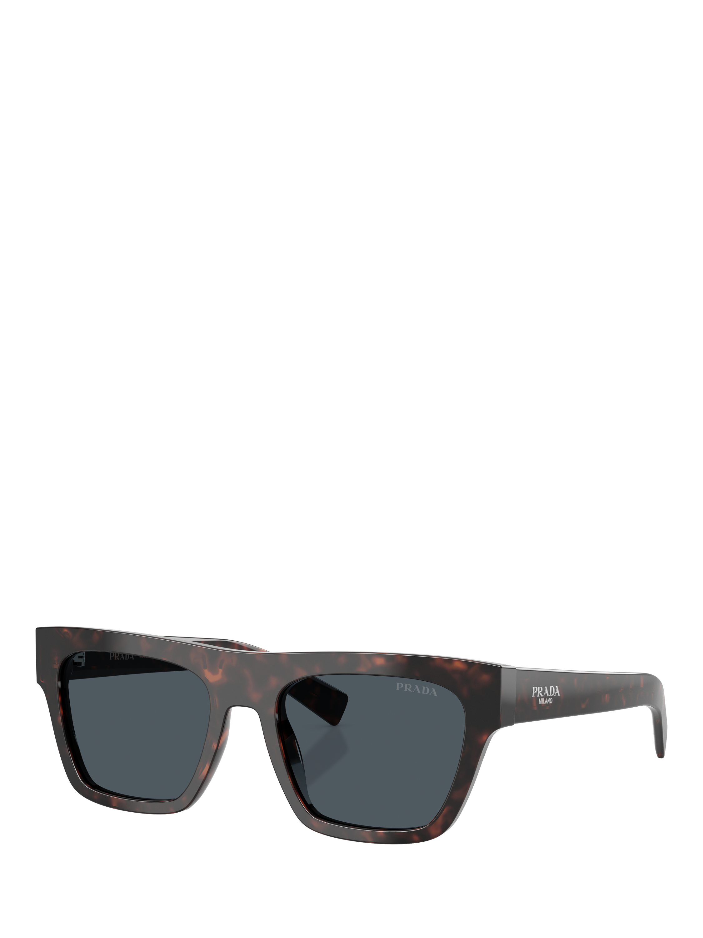 Product image 1 of 5, which shows Prada PR C03S Men's D-Frame Sunglasses, Root Havana/Grey
