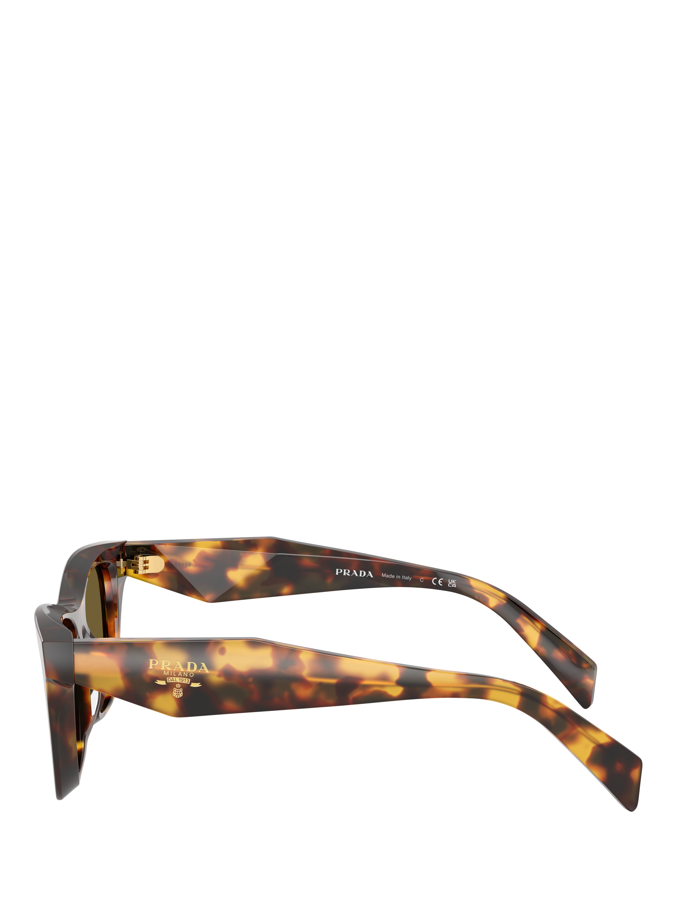 Product image 3 of 5, which shows Prada PR C07S Women's Butterfly Sunglasses, Honey Tortoise/Brown