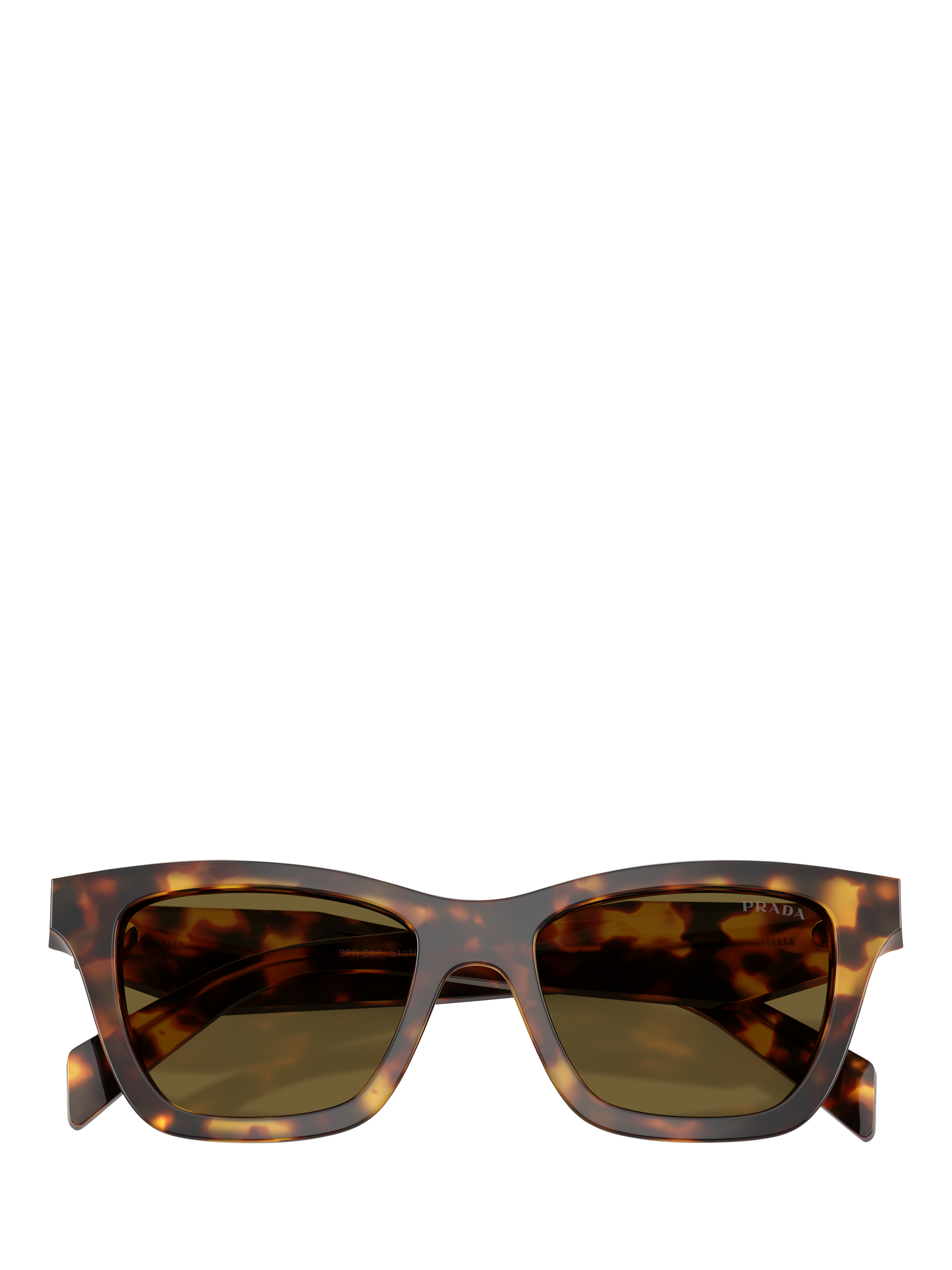 Product image 5 of 5, which shows Prada PR C07S Women's Butterfly Sunglasses, Honey Tortoise/Brown