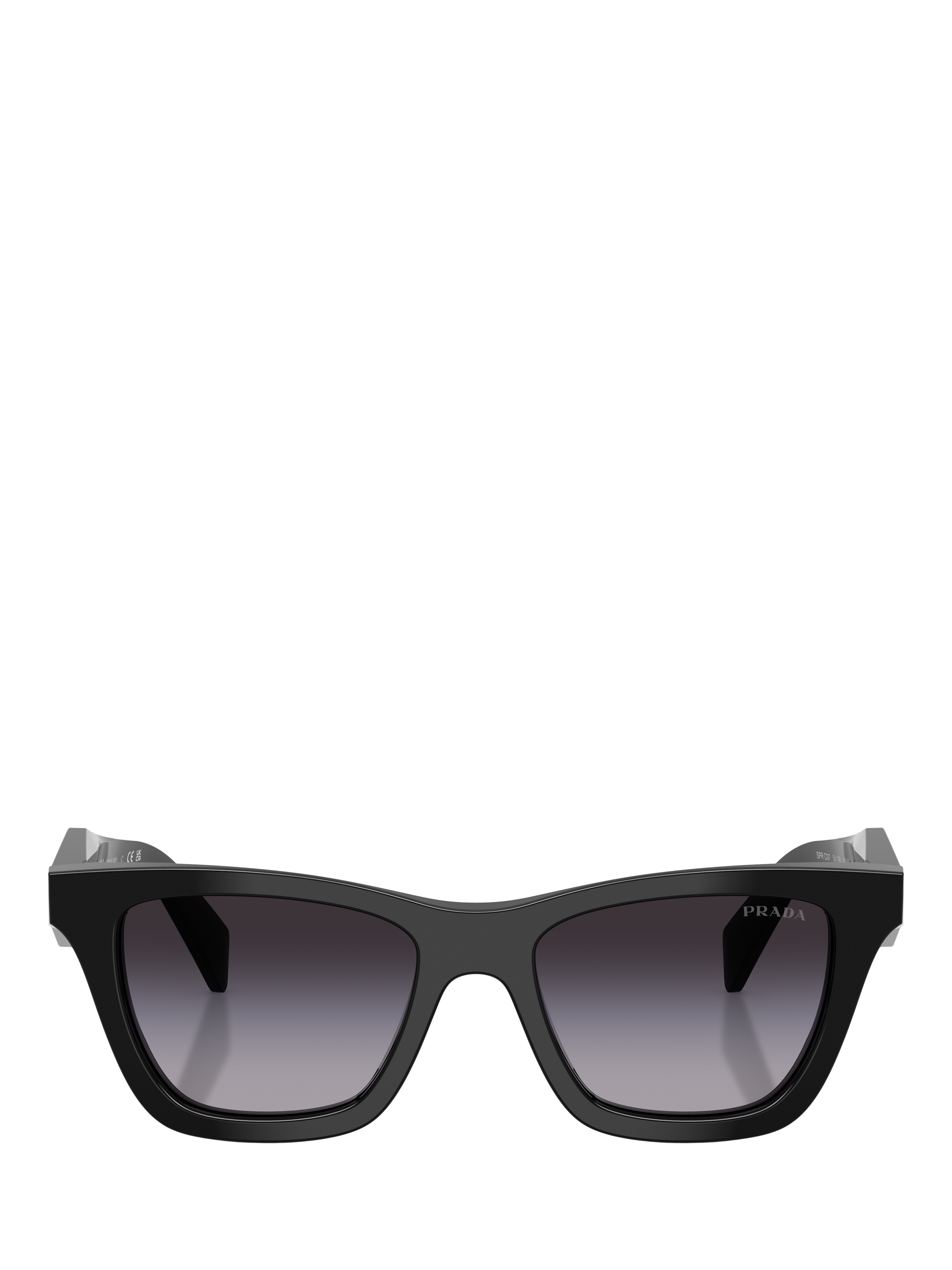 Product image 2 of 5, which shows Prada PR C07S Women's Butterfly Sunglasses, Black/Blue Gradient