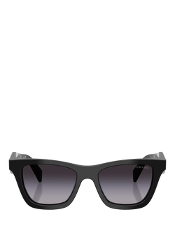 Prada PR C07S Women's Butterfly Sunglasses - view 2, Black/Blue Gradient