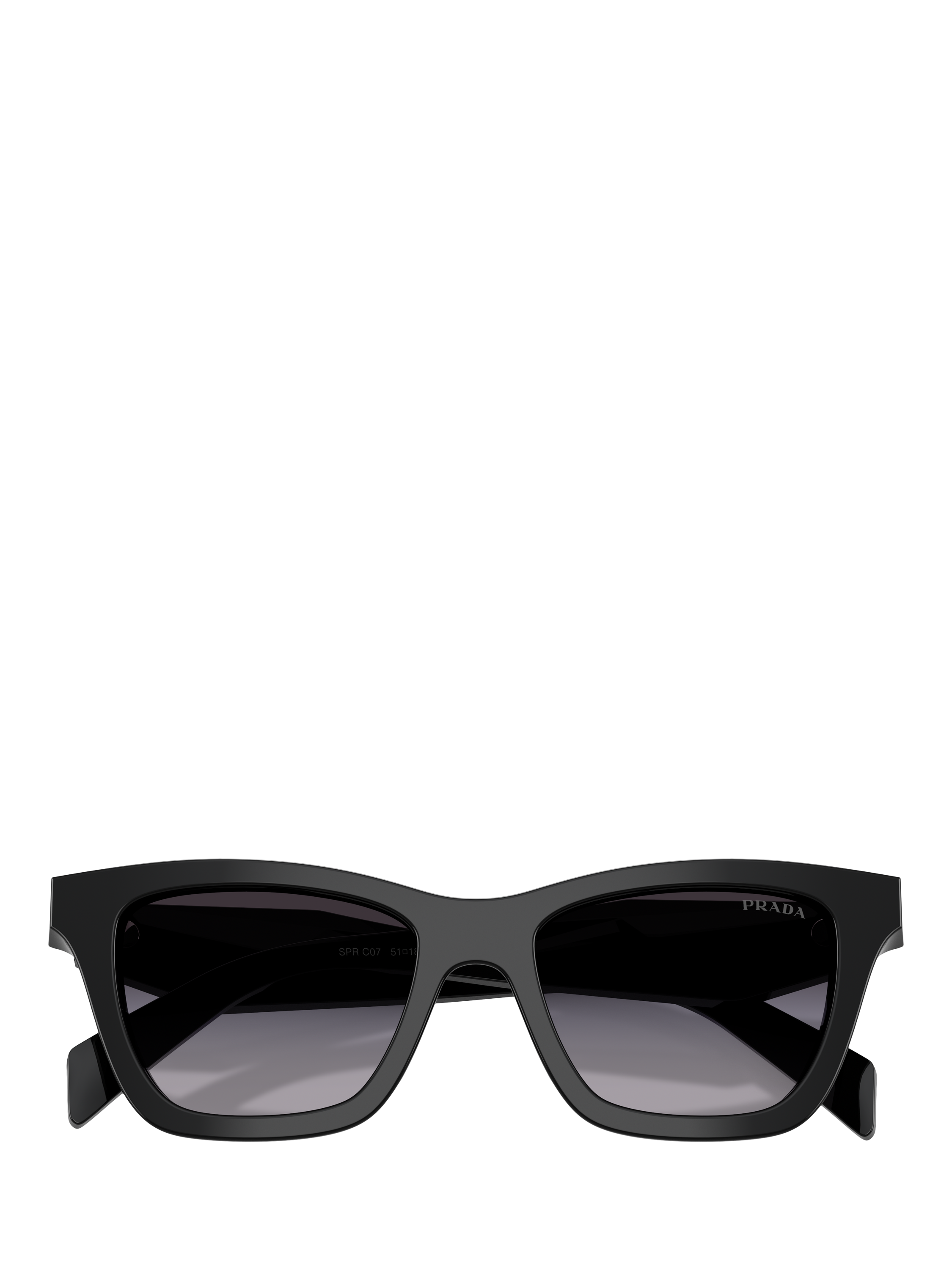 Product image 5 of 5, which shows Prada PR C07S Women's Butterfly Sunglasses, Black/Blue Gradient