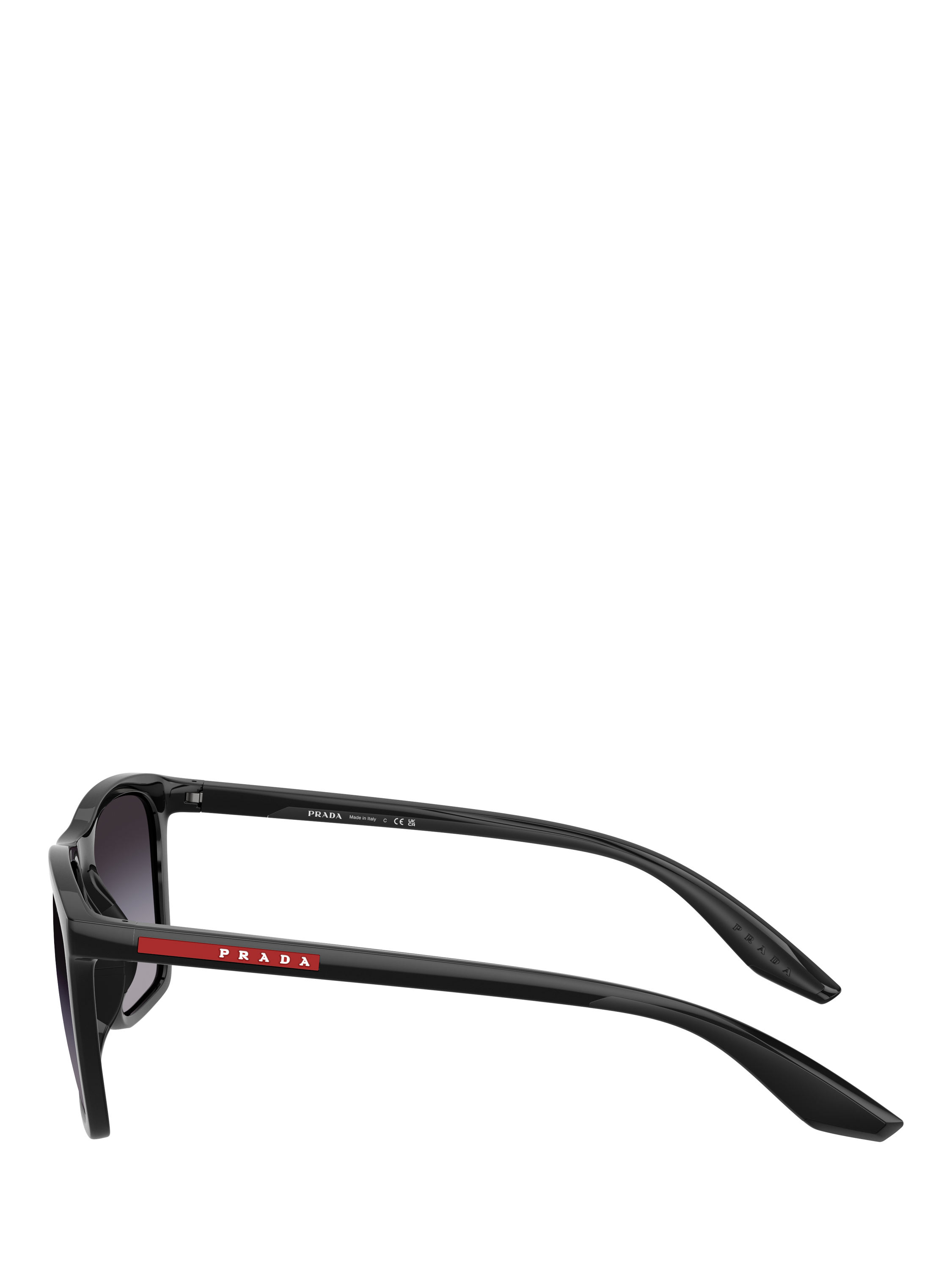 Product image 3 of 5, which shows Prada Prada Linea Rossa PS B08S Men's Pillow Sunglasses, Black/Grey Gradient