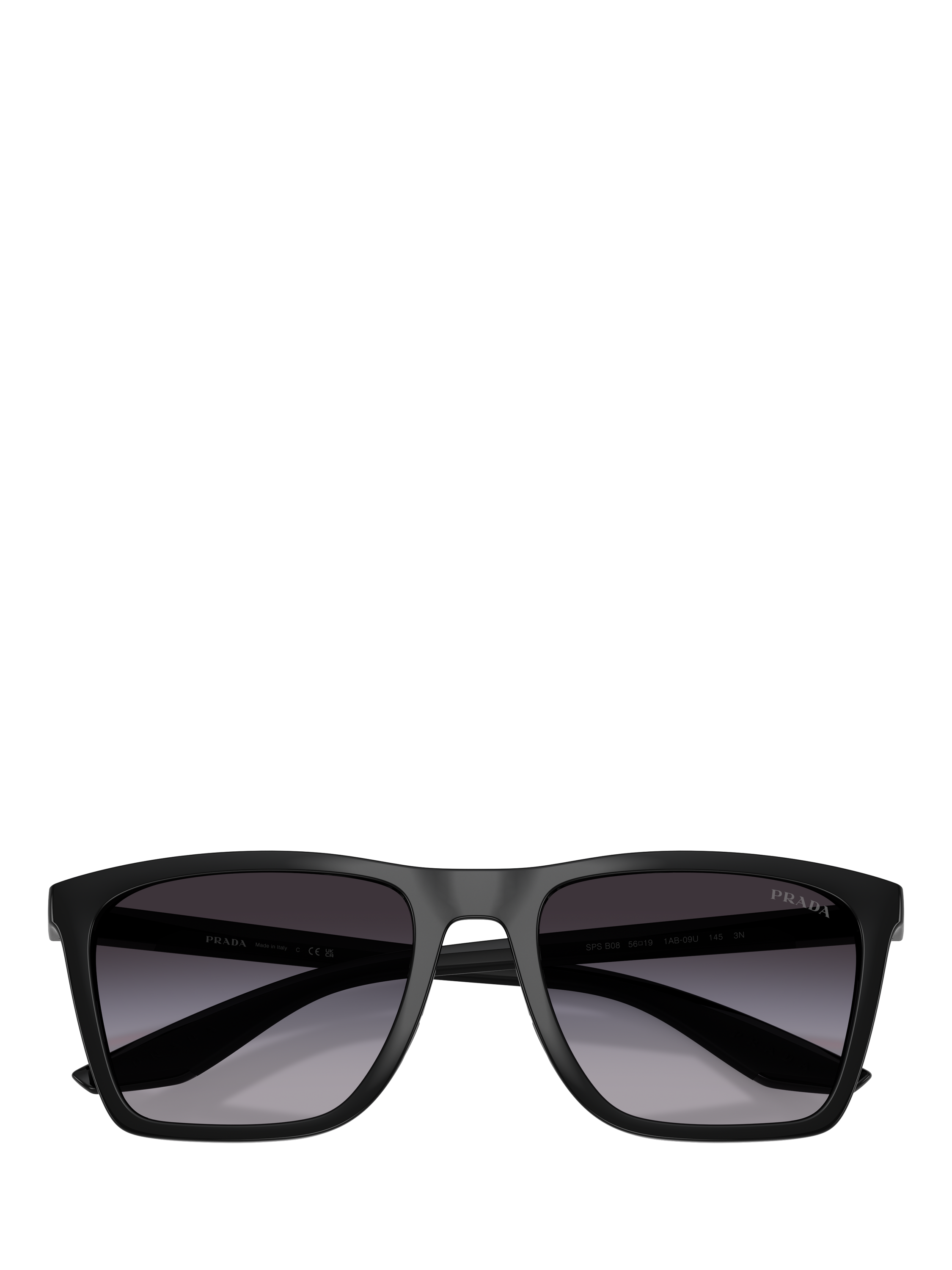 Product image 5 of 5, which shows Prada Prada Linea Rossa PS B08S Men's Pillow Sunglasses, Black/Grey Gradient