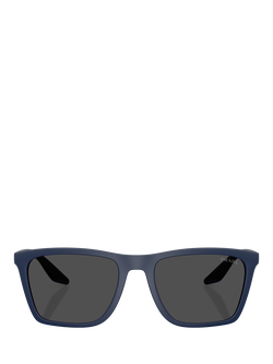 Prada PS B08STFY Men's D-Frame Sunglasses, Matte Blue/Grey - view 2, Matte Blue/Grey