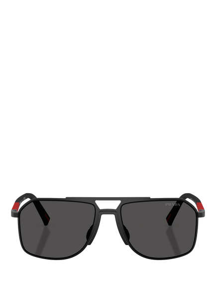 Prada PS B51S1B Men's Aviator Sunglasses, Matte Black - view 2, Matte Black