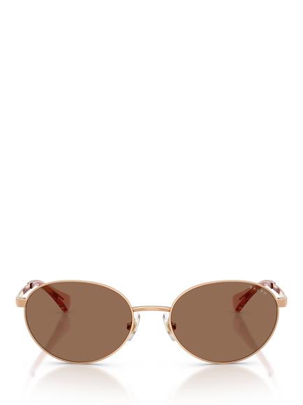 Ralph Lauren 0RA4148 Oval Sunglasses, Rose Gold/Brown - view 2, Rose Gold/Brown