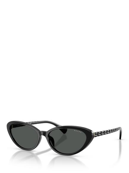 Ralph Lauren RA5338 Women's Butterfly Sunglasses, Shiny Black, Shiny Black