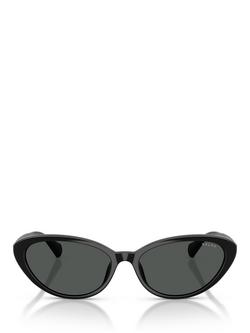 Ralph Lauren RA5338 Women's Butterfly Sunglasses, Shiny Black - view 2, Shiny Black