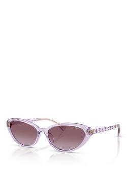 Ralph Lauren RA5338 Women's Butterfly Sunglasses, Transparent Violet Gradient, Transparent Violet