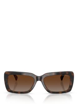 Ralph Lauren RA5342 Women's Polarised Rectangular Sunglasses, Tortoise Brown - view 2, Tortoise Brown