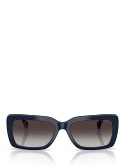 Ralph Lauren 0RA5342 Rectangular Sunglasses, Dark Blue/Brown Gradient - view 2, Dark Blue/Brown Gradient