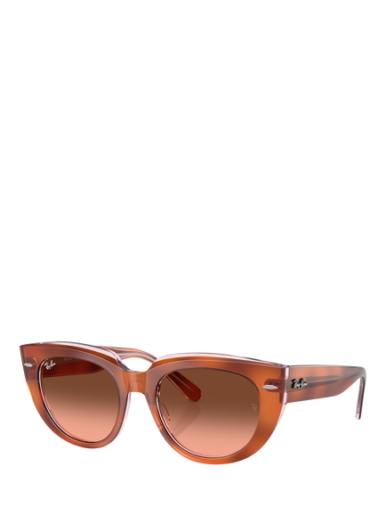 Ray-Ban RB22861 Women's Square Sunglasses, Red Havana, Red Havana On Trasp. Multicolo