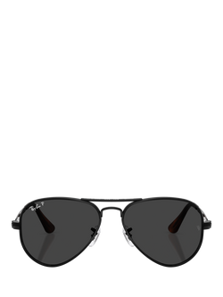 Ray-Ban RB3925002 Unisex Polarised Aviator Sunglasses, Black - view 2, Black