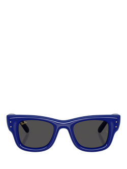 Ray-Ban RB4940 Unisex Square Sunglasses - view 2, Dark Blue/Grey