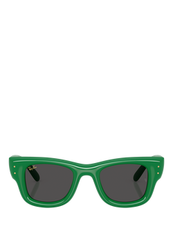 Ray-Ban RB4940 Unisex Square Sunglasses - view 2, Green/Grey