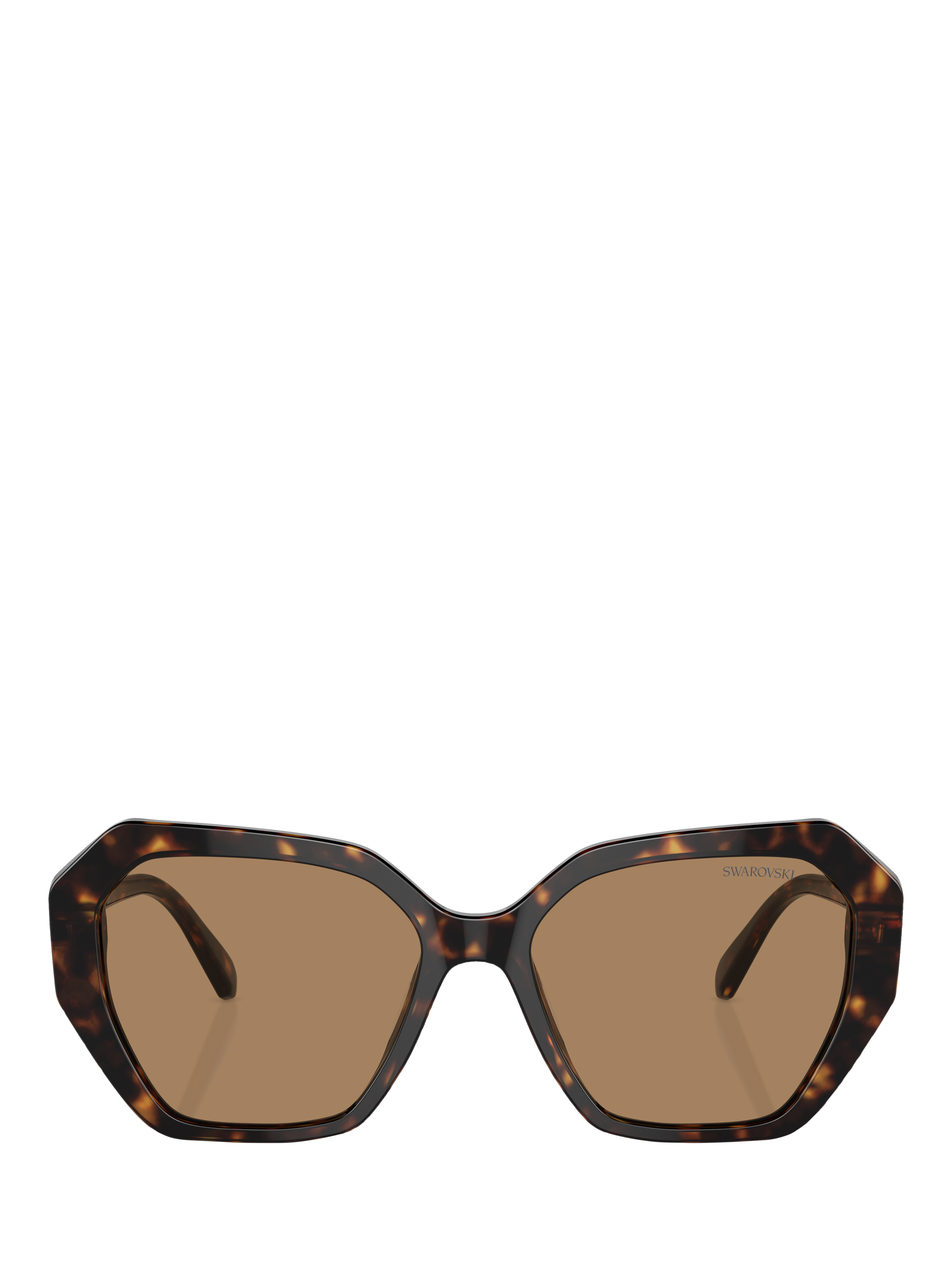 Swarovski SK6017 Women's Irregular Sunglasses, Dark Havana