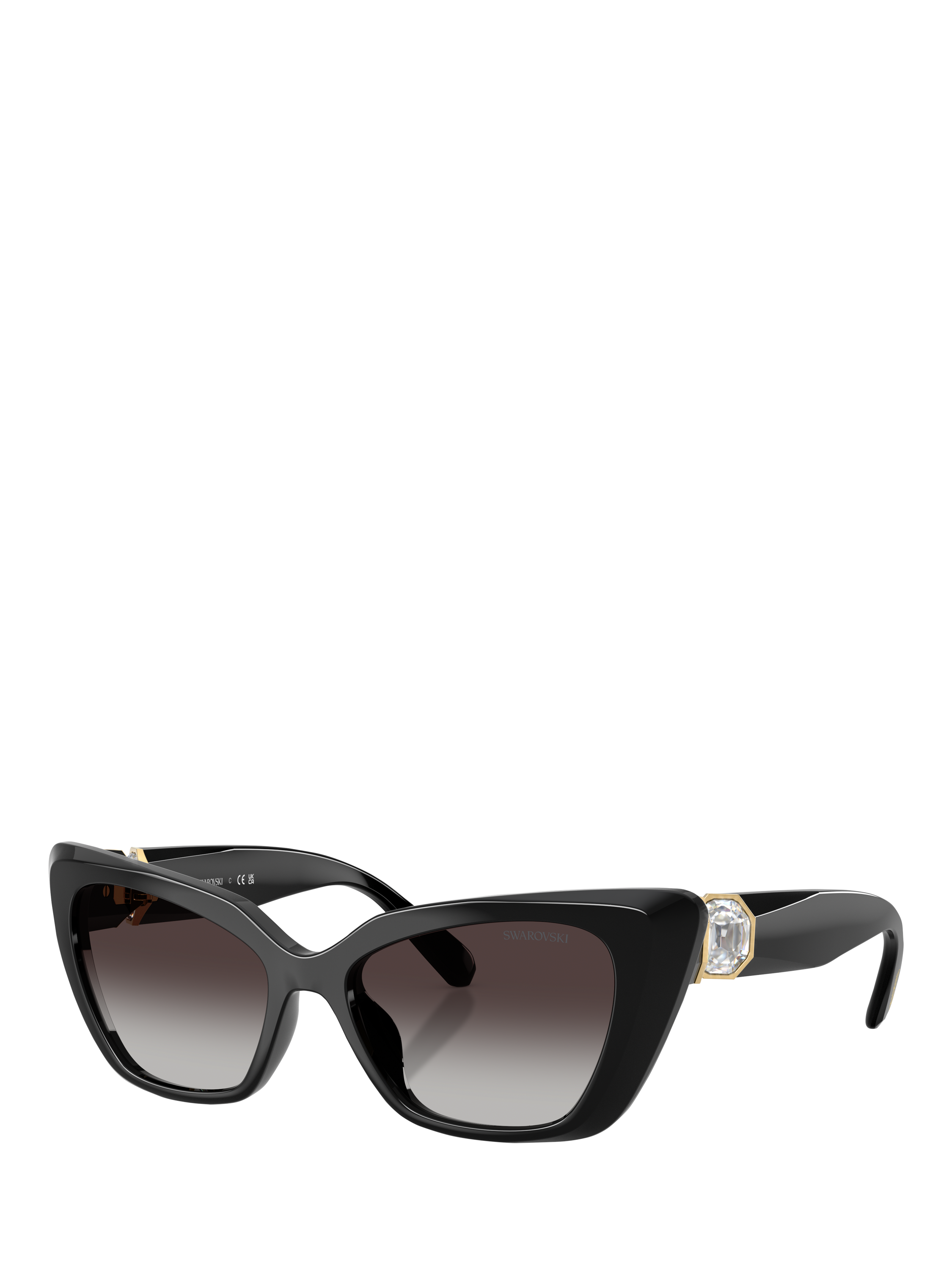 Product image 1 of 5, which shows Swarovski SK6047 Women's Cat Eye Sunglasses, Black Gradient