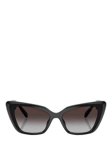 Swarovski SK6047 Women's Cat Eye Sunglasses, Black Gradient - view 2, Black