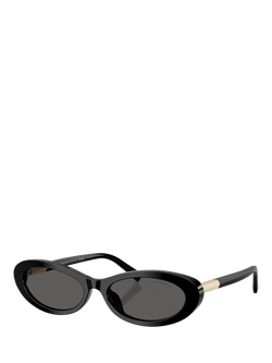 Tiffany & Co TF4250 Women's Oval Sunglasses, Black, Black